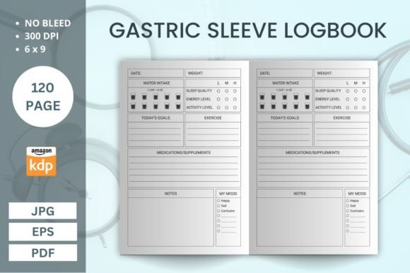 Gastric Sleeve Logbook KDP Interior: A Thoughtfully Designed Resource for Post-Surgery Transformation